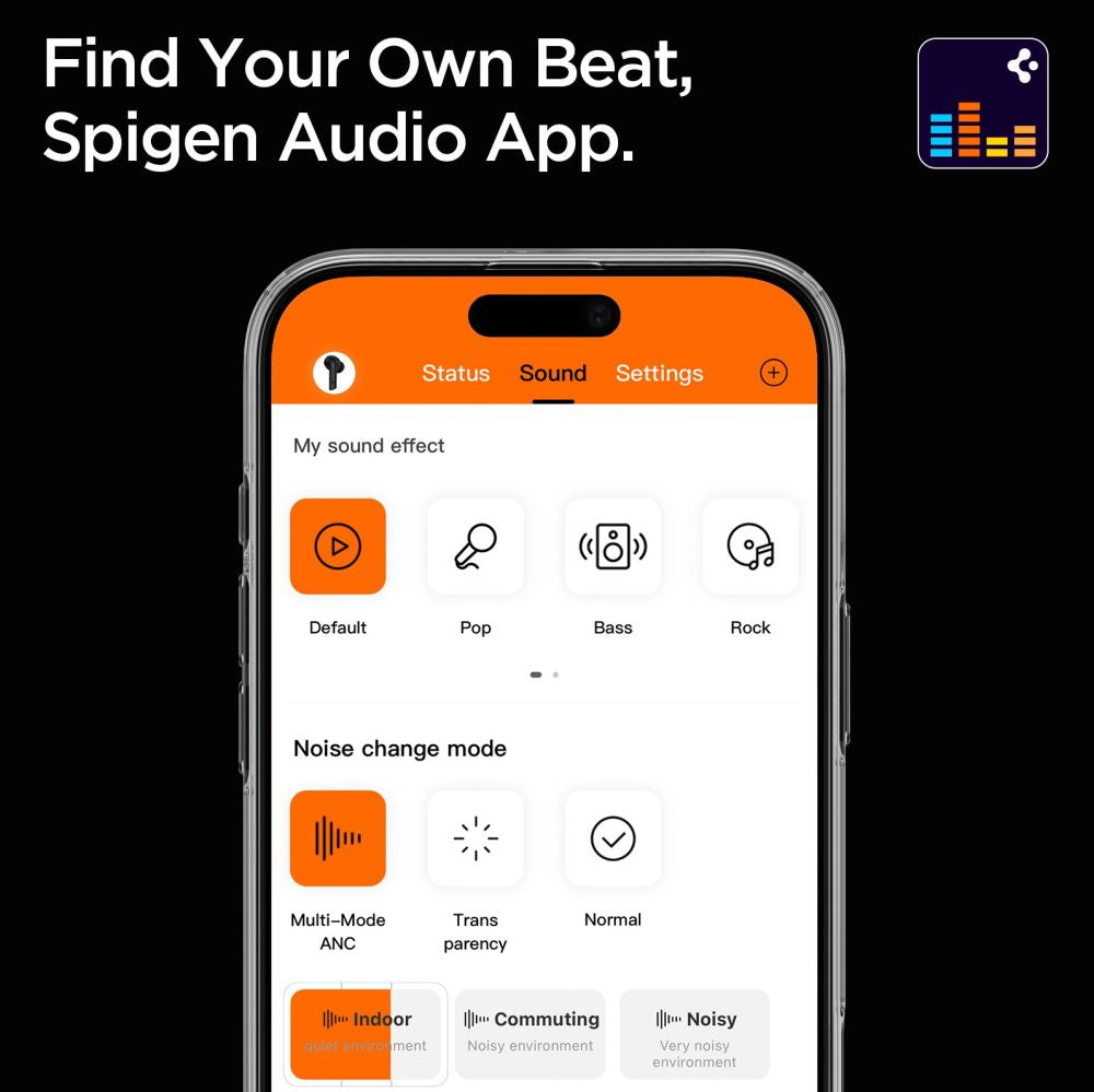 Spigen SA2402 ANC Pro trådløse hovedtelefoner - sort