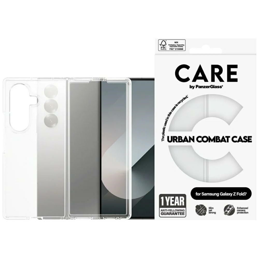 CARE af PanzerGlass Flagship Urban Combat Case til Samsung Galaxy Z Fold 7 - Transparent
