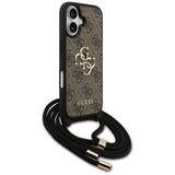 Guess 4G Big Logo Cord Stap Crossbody Case til iPhone 17 - Brunt