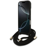 Guess 4G Big Logo Cord Stap Crossbody Case til iPhone 17 - Brunt