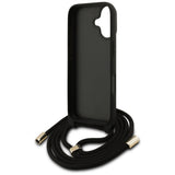 Guess 4G Big Logo Cord Stap Crossbody Case til iPhone 17 - Brunt