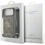Guess 4G Big Logo Cord Stap Crossbody Case for iPhone 17 Pro Max - Brown
