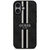 Guess 4G Printed Stripes MagSafe case til iPhone 17 - sort