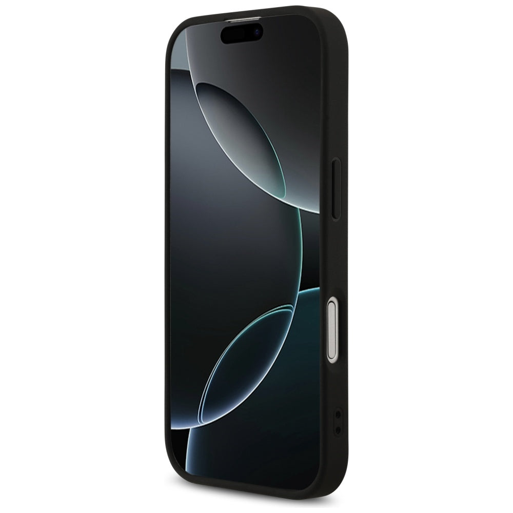 Guess 4G Printed Stripes MagSafe case til iPhone 17 - sort