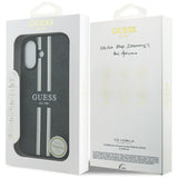 Guess 4G Printed Stripes MagSafe case til iPhone 17 - sort