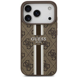 Guess 4G Printed Stripes MagSafe case til iPhone 17 Pro - brun