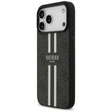 Guess 4G Printed Stripes MagSafe case til iPhone 17 Pro Max - sort