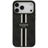 Guess 4G Printed Stripes MagSafe case til iPhone 17 Pro Max - sort