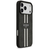 Guess 4G Printed Stripes MagSafe case til iPhone 17 Pro Max - sort