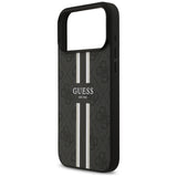 Guess 4G Printed Stripes MagSafe case til iPhone 17 Pro Max - sort