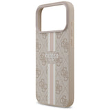 Guess 4G Printed Stripes MagSafe case til iPhone 17 Pro Max - pink