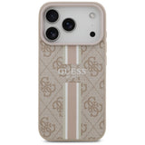 Guess 4G Printed Stripes MagSafe Case til iPhone 17 Pro - Pink