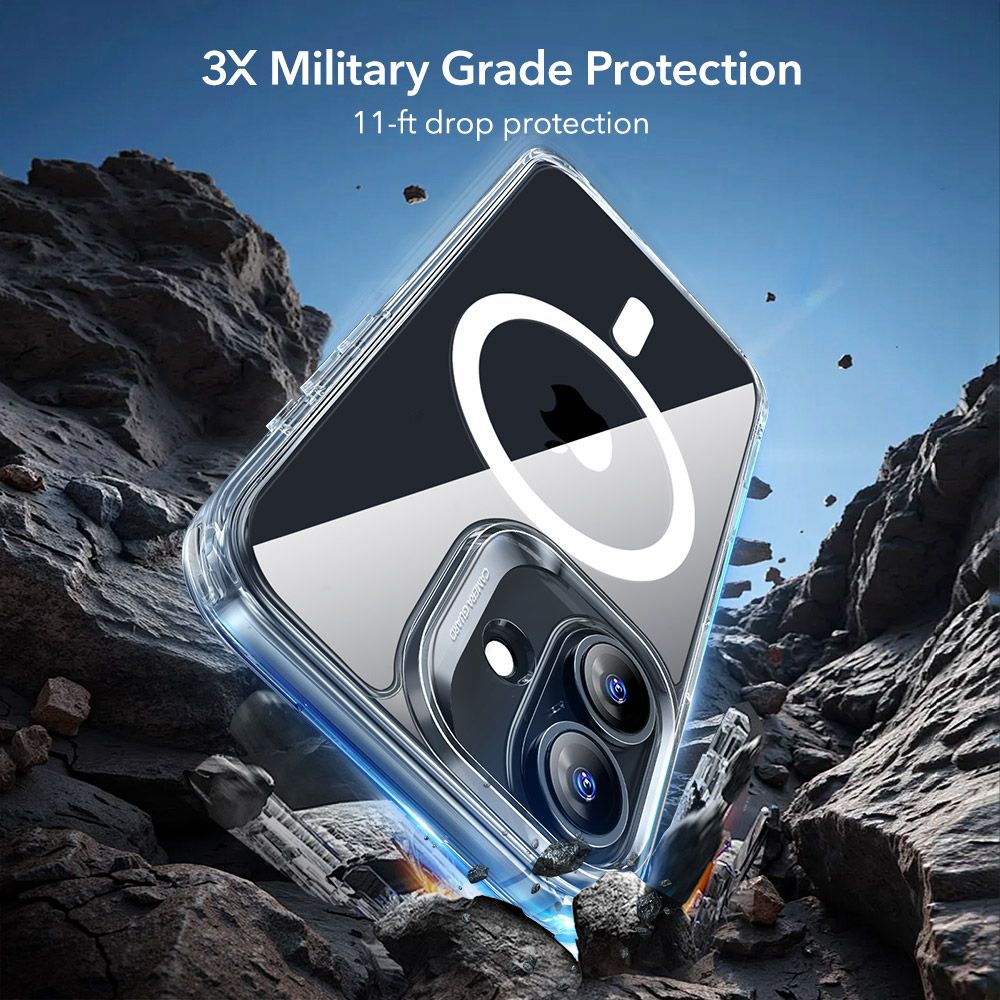 ESR Classic Hybrid MagSafe + tempereret glas sæt til iPhone 17 - Clear