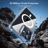 ESR Classic Hybrid MagSafe + tempereret glas sæt til iPhone 17 - Clear