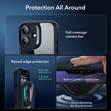 ESR Classic Hybrid MagSafe + tempereret glas sæt til iPhone 17 - Clear Black