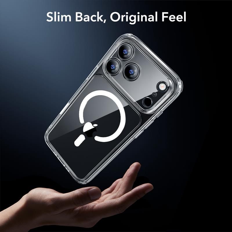 ESR Classic Hybrid MagSafe + tempereret glas sæt til iPhone 17 Pro - Clear
