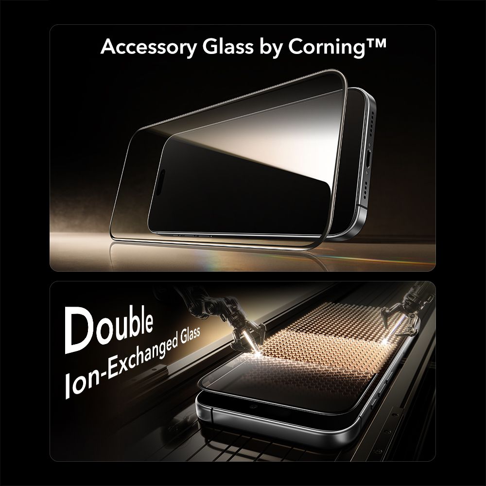 ESR UltraFit Armorite Pro hærdet glas til iPhone 16 Pro / 17 - gennemsigtigt