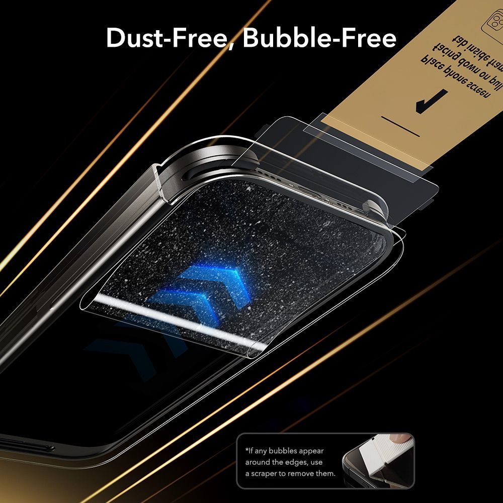 ESR UltraFit Armorite Pro hærdet glas til iPhone 16 Pro / 17 - gennemsigtigt