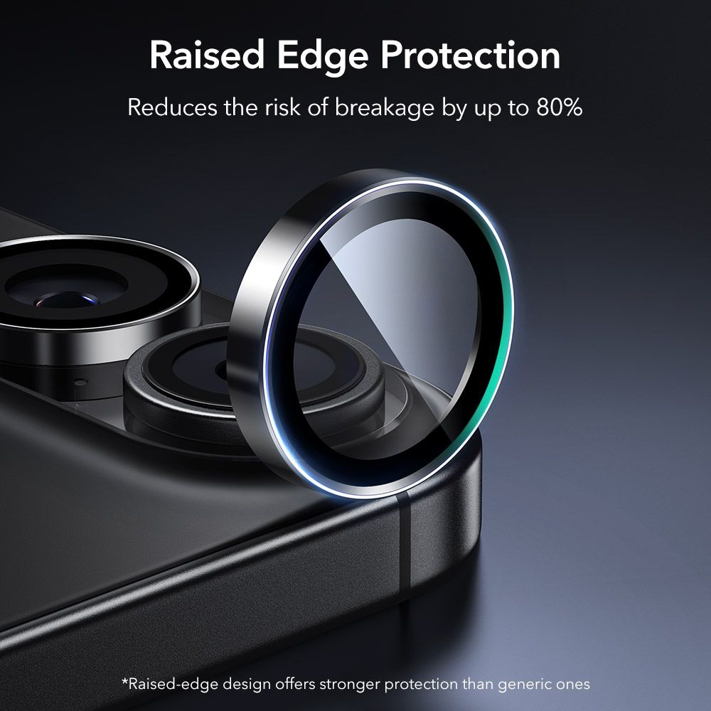 ESR Armorite Camera Cover til iPhone 16 / 16 Plus / 17 - sort