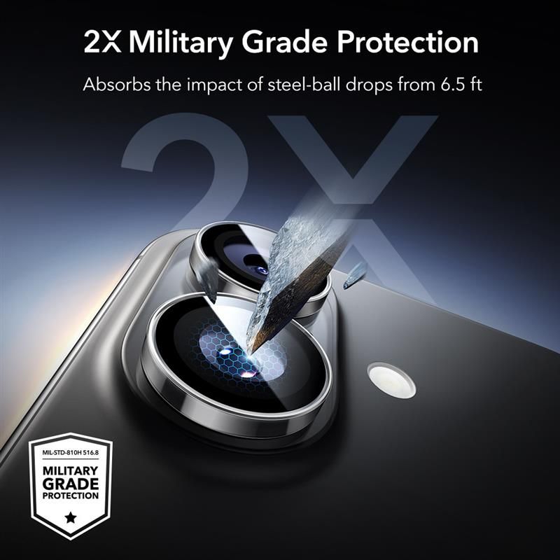 ESR Armorite Camera Cover til iPhone 16 / 16 Plus / 17 - Gennemsigtig