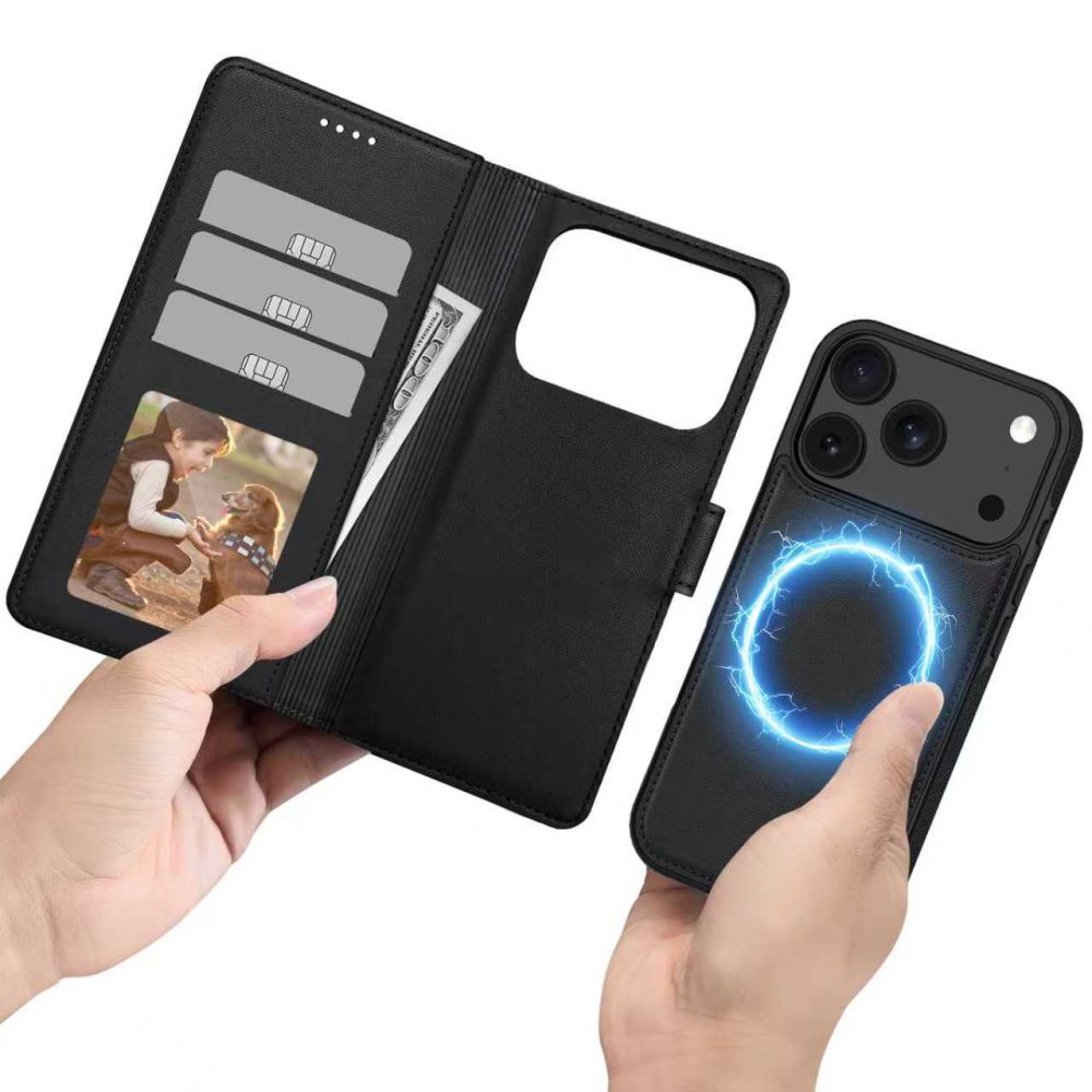 Tech-Protect Wallet MagSafe Case til iPhone 17 Pro Max - Matte Black