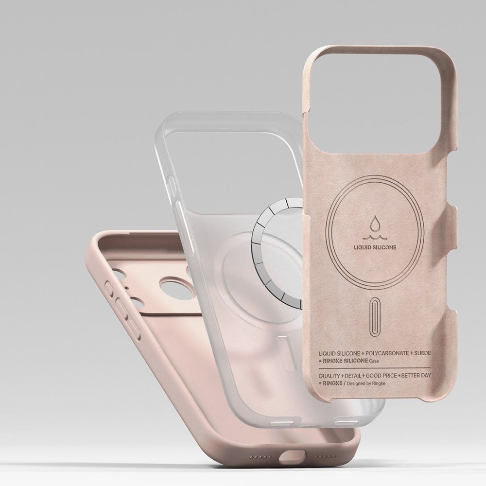 Ringke Silicone Magnetic MagSafe Case til iPhone 17 Pro Max - Pink