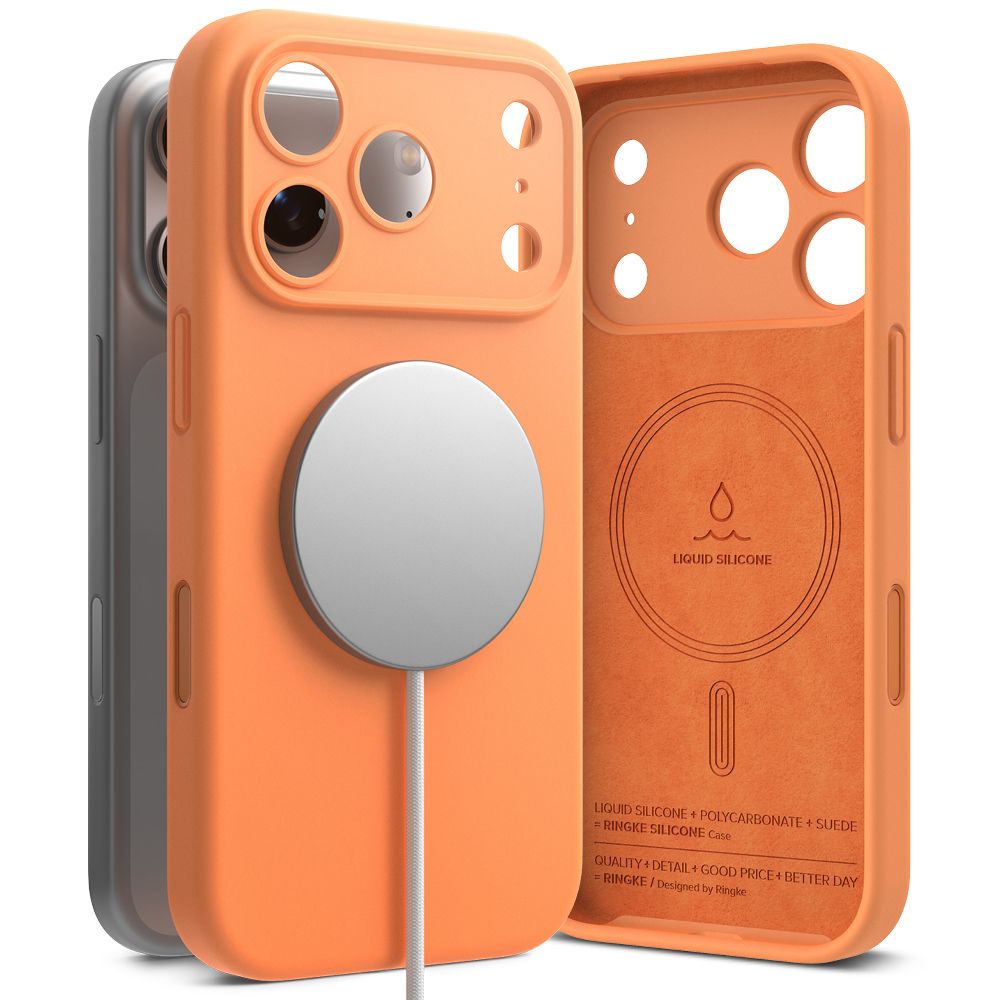 Ringke Silicone Magnetic MagSafe Case til iPhone 17 Pro Max - Orange