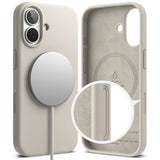 Ringke Silicone Magnetic MagSafe Case til iPhone 17 - Beige