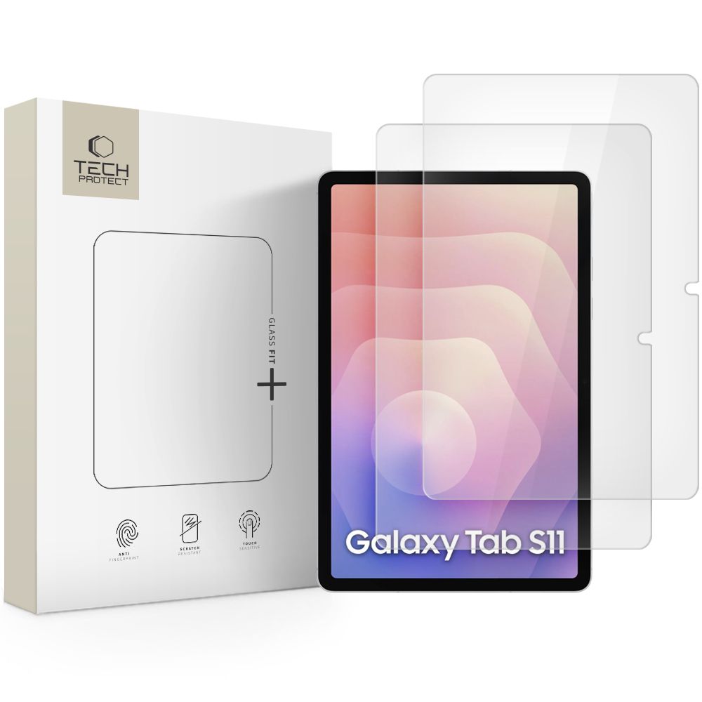 Tech-Protect Glass Fit+ 2-pack hærdet glas til Samsung Galaxy Tab S11 11.0 - gennemsigtigt