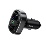 Baseus S-09 FM-sender med Bluetooth og MP3-afspiller USB-A microSD - sort