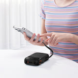 Baseus Qpow2 20000mAh 22.5W Powerbank med Dual Cable med Digital Display + Baseus Simple USB-C 3A Cable 0.3m (Sort) - Sort