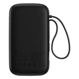 Baseus Qpow2 20000mAh 22.5W Powerbank med Dual Cable med Digital Display + Baseus Simple USB-C 3A Cable 0.3m (Sort) - Sort