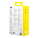 Baseus Qpow2 20000mAh 22.5W Powerbank med Dual Cable med Digital Display + Baseus Simple USB-C 3A Cable 0.3m (hvid) - Blå