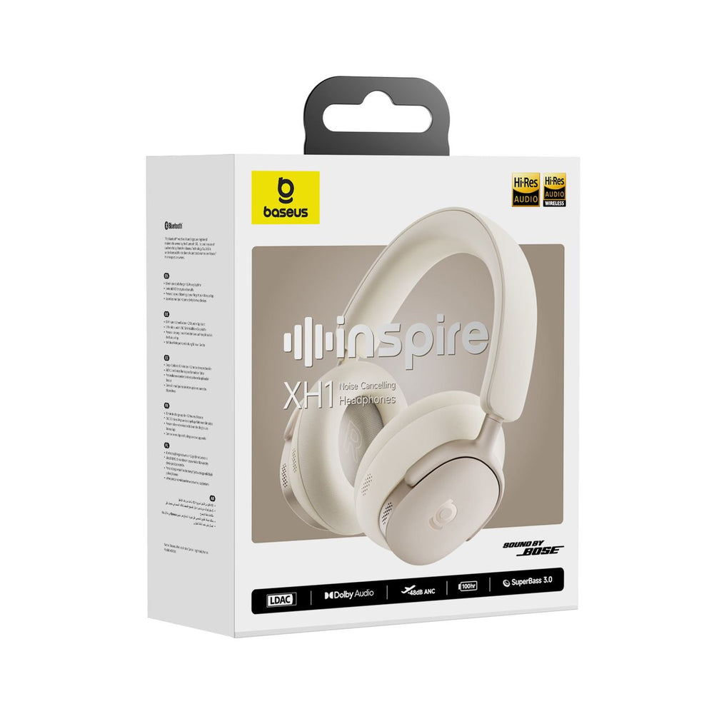 Baseus Inspire XH1 Wireless Headphones Sound by Bose ANC Dolby Audio Milky Way Color