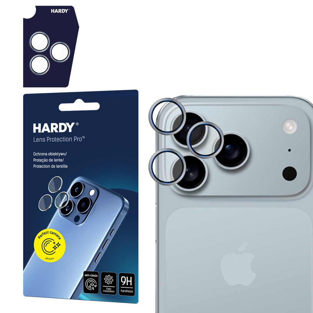 3mk HARDY Lens Protection Pro-linseglas til iPhone 17 Pro / 17 Pro Max - grå