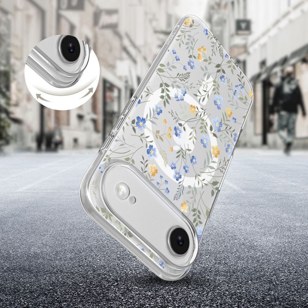 Tech-Protect FlexAir MagSafe Case til iPhone 17 Air - Daisies med blade