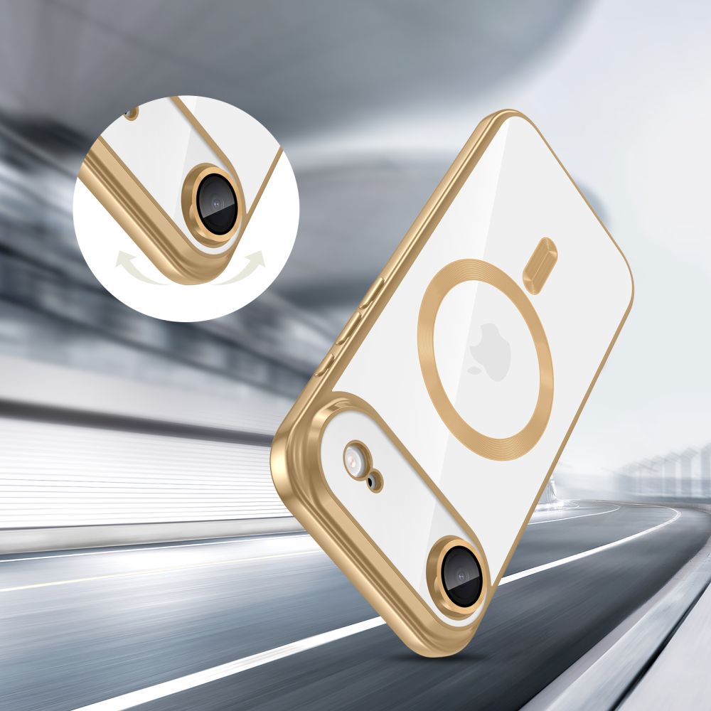 Tech-Protect MagFlex MagSafe Case til iPhone 17 Air - gennemsigtigt guld