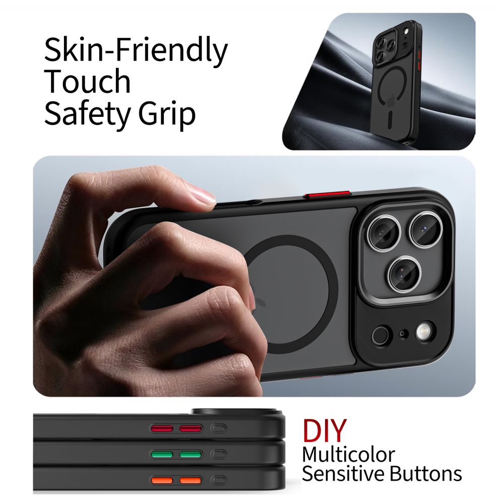 Tech-Protect MagMat XT 4-sæt MagSafe Case til iPhone 17 Pro - Matte Black