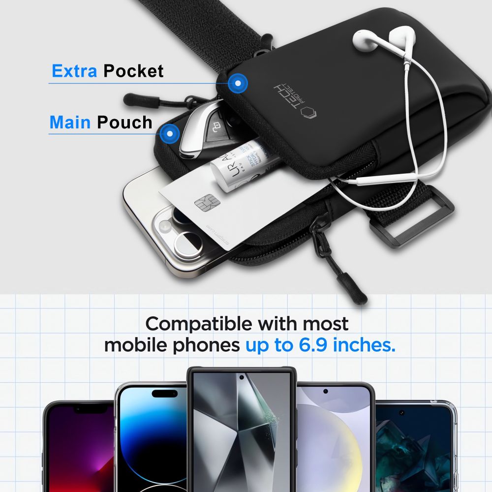 Tech-Protect M7 Universal Sport Armband Case - sort