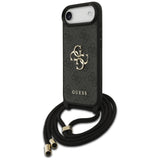 Guess 4G Big Logo Cord Stap Crossbody Case til iPhone Air - sort