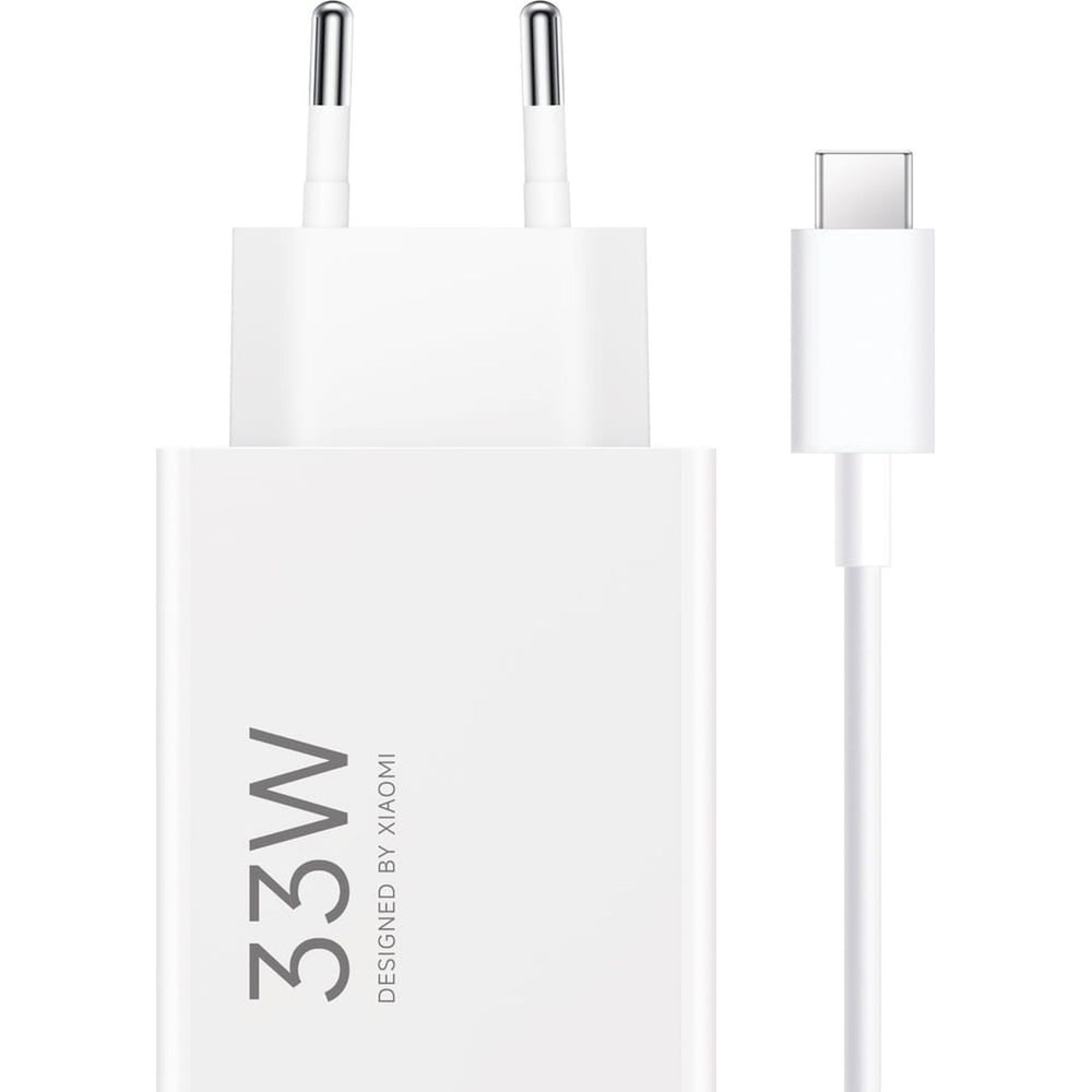 Xiaomi MDY-16-EF 1xUSB-A 33W Wall Charger med 3A USB-C Cable - Hvid