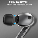 Tech-Protect Ear Tips til Samsung Galaxy Buds 3 Pro i størrelser S / M / L - sort (3 st.)