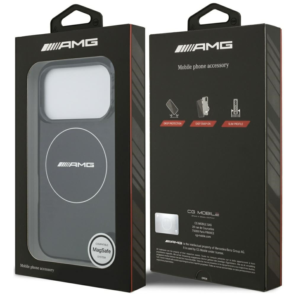 AMG Double Layer Transparent Smocked MagSafe Case til iPhone 17 Pro - sort