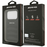 AMG Leather Debossed Lines Logo Case for iPhone 17 Pro - Black