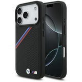 BMW M Tricolor Metal Logo MagSafe-cover til iPhone 17 Pro - Sort
