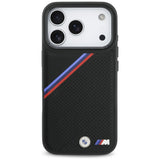 BMW M Tricolor Metal Logo MagSafe-cover til iPhone 17 Pro - Sort
