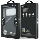 BMW M Tricolor Metal Logo MagSafe-cover til iPhone 17 Pro - Sort