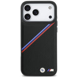BMW M Tricolor Metal Logo MagSafe Case for iPhone 17 Pro Max - Black