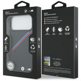 BMW M Tricolor Metal Logo MagSafe Case for iPhone 17 Pro Max - Black