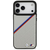 BMW M Tricolor Metal Logo MagSafe Case til iPhone 17 Pro Max - Grå